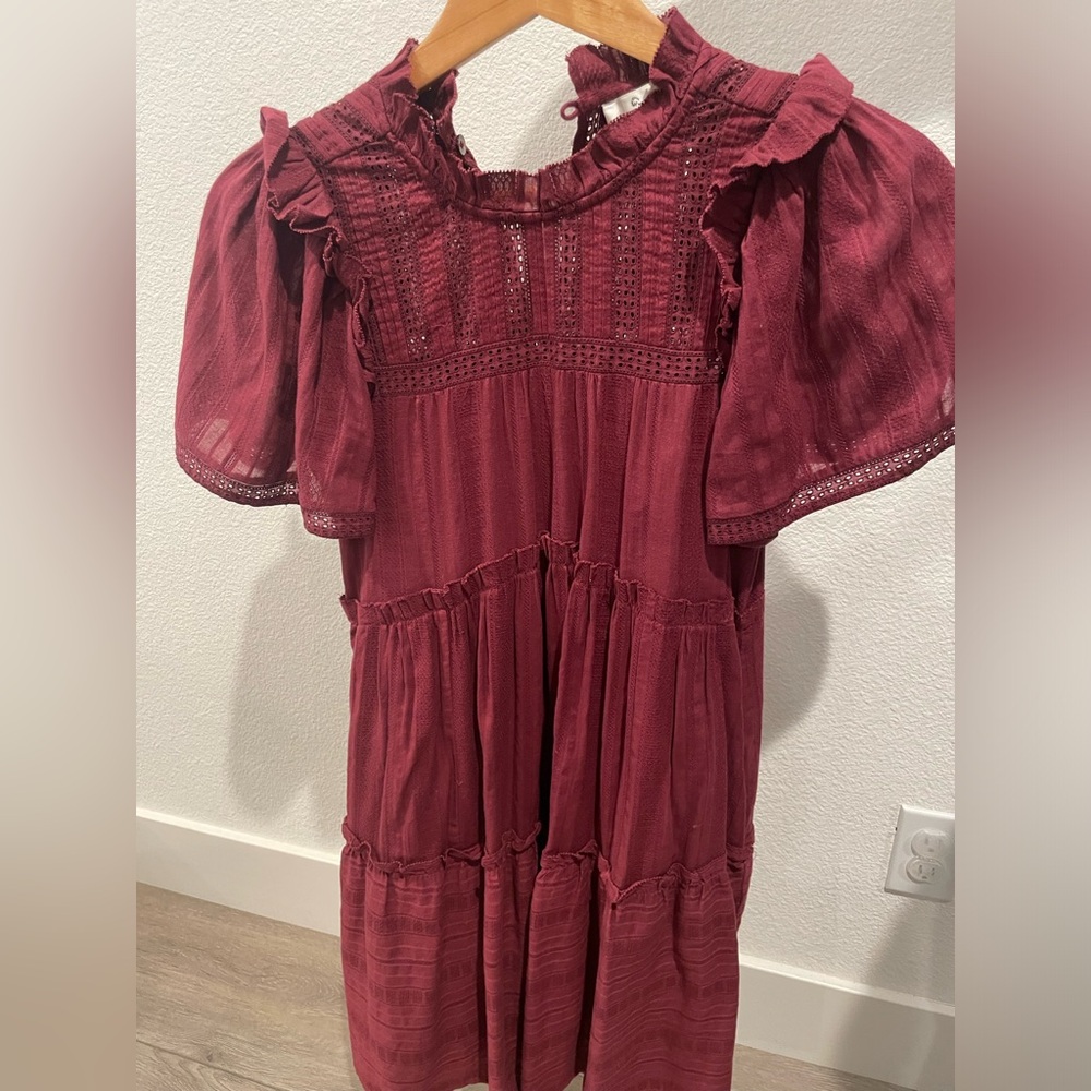 SEA burgundy short dress